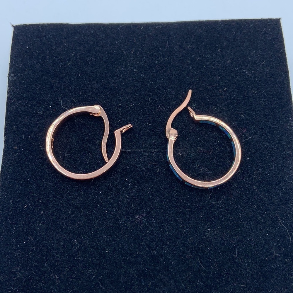 Sterling 925 Hypoallergenic Hoop Earrings New with box! - Picture 4 of 4